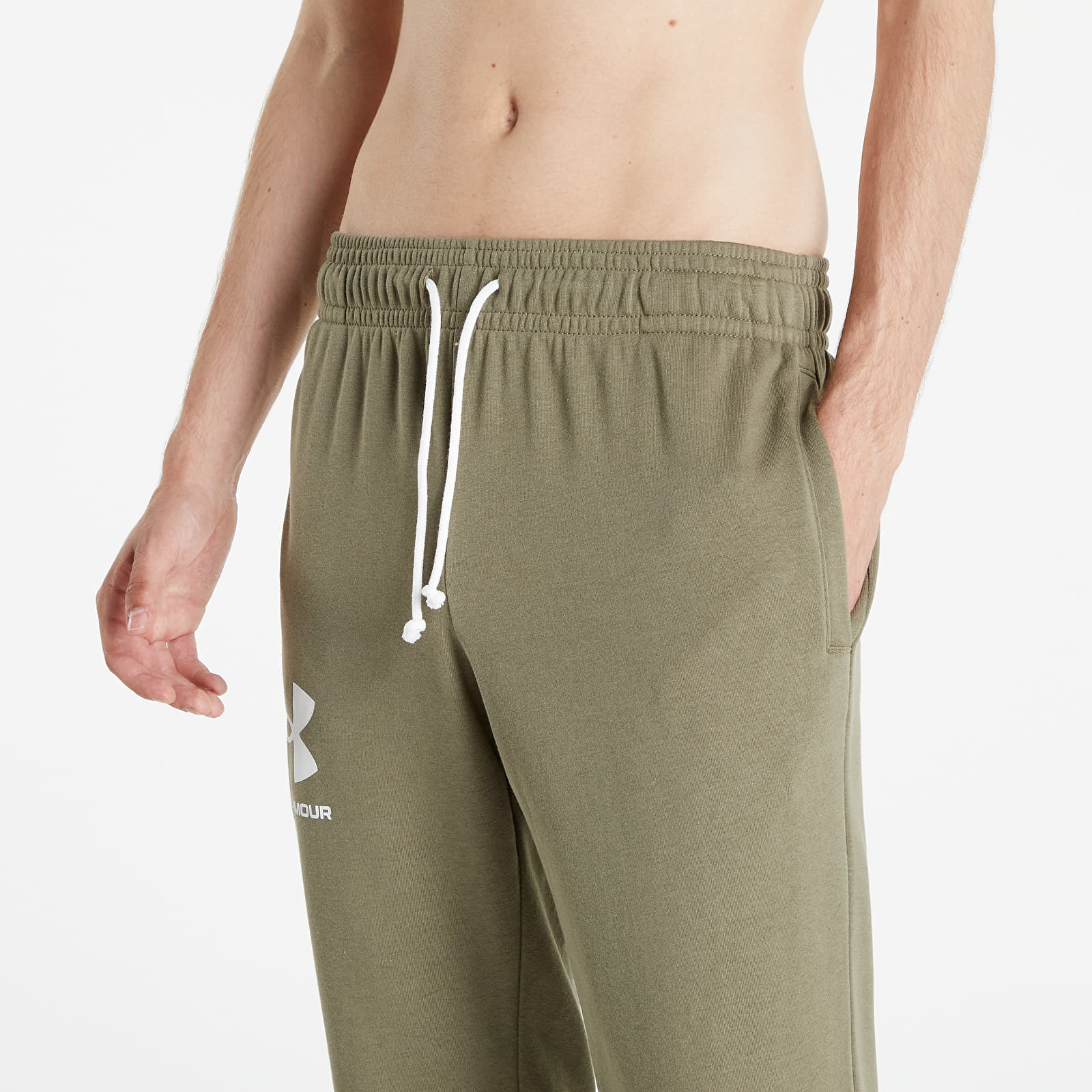 Pantaloni și blugi Under Armour Rival Terry Jogger Tent/ Onyx White