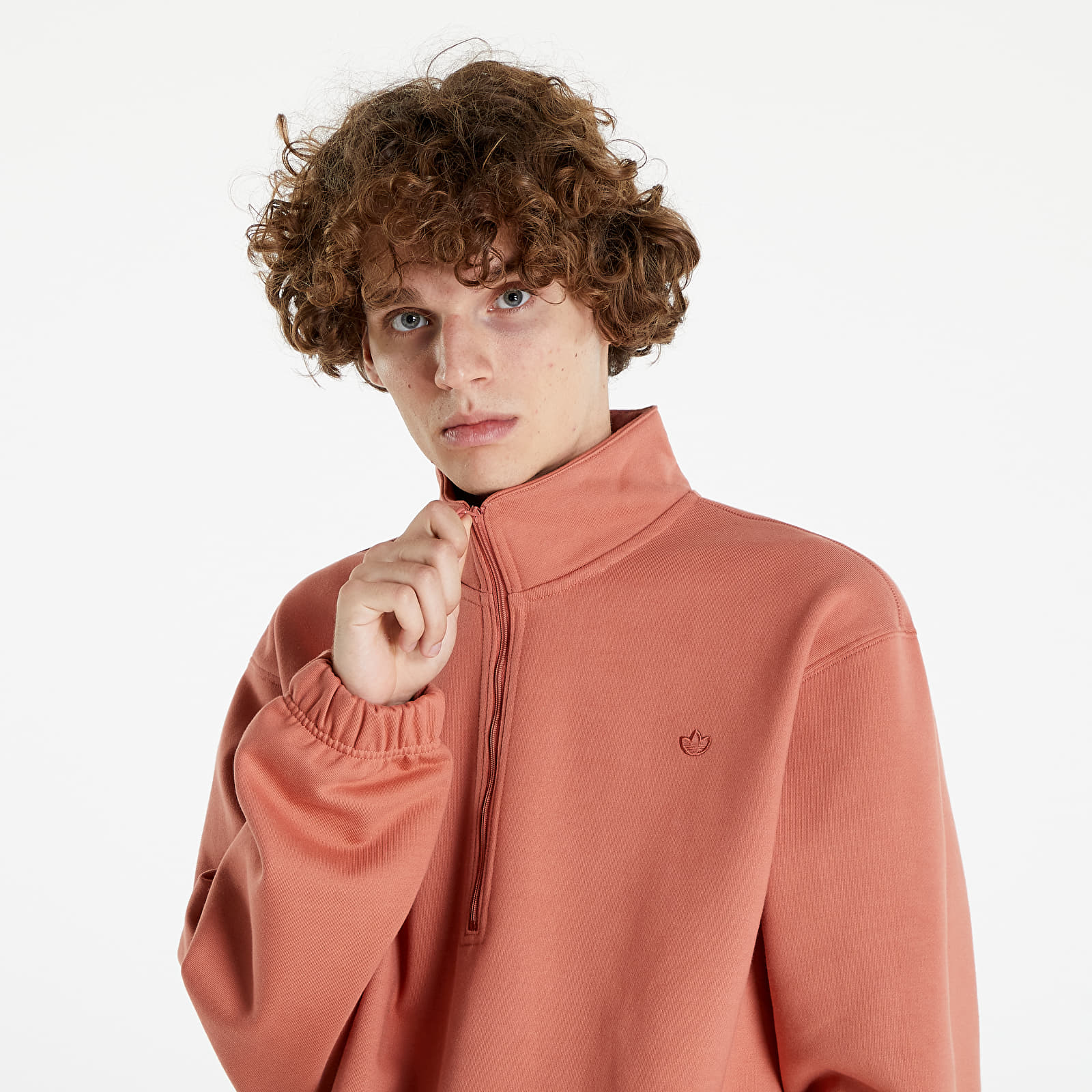Hoodies and sweatshirts  adidas Adicolor Contempo Half-Zip Crew Sweatshirt Brown