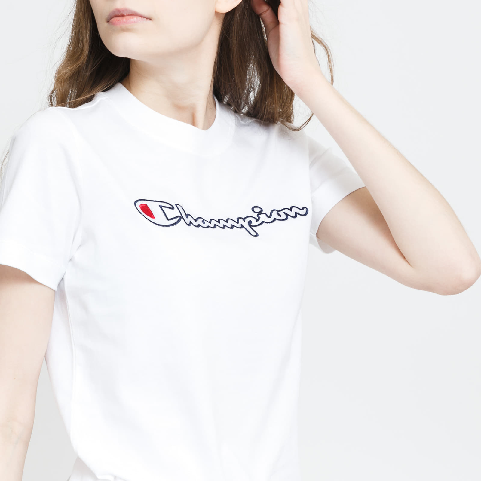 Camisetas Champion Script Logo Crewneck Tee White
