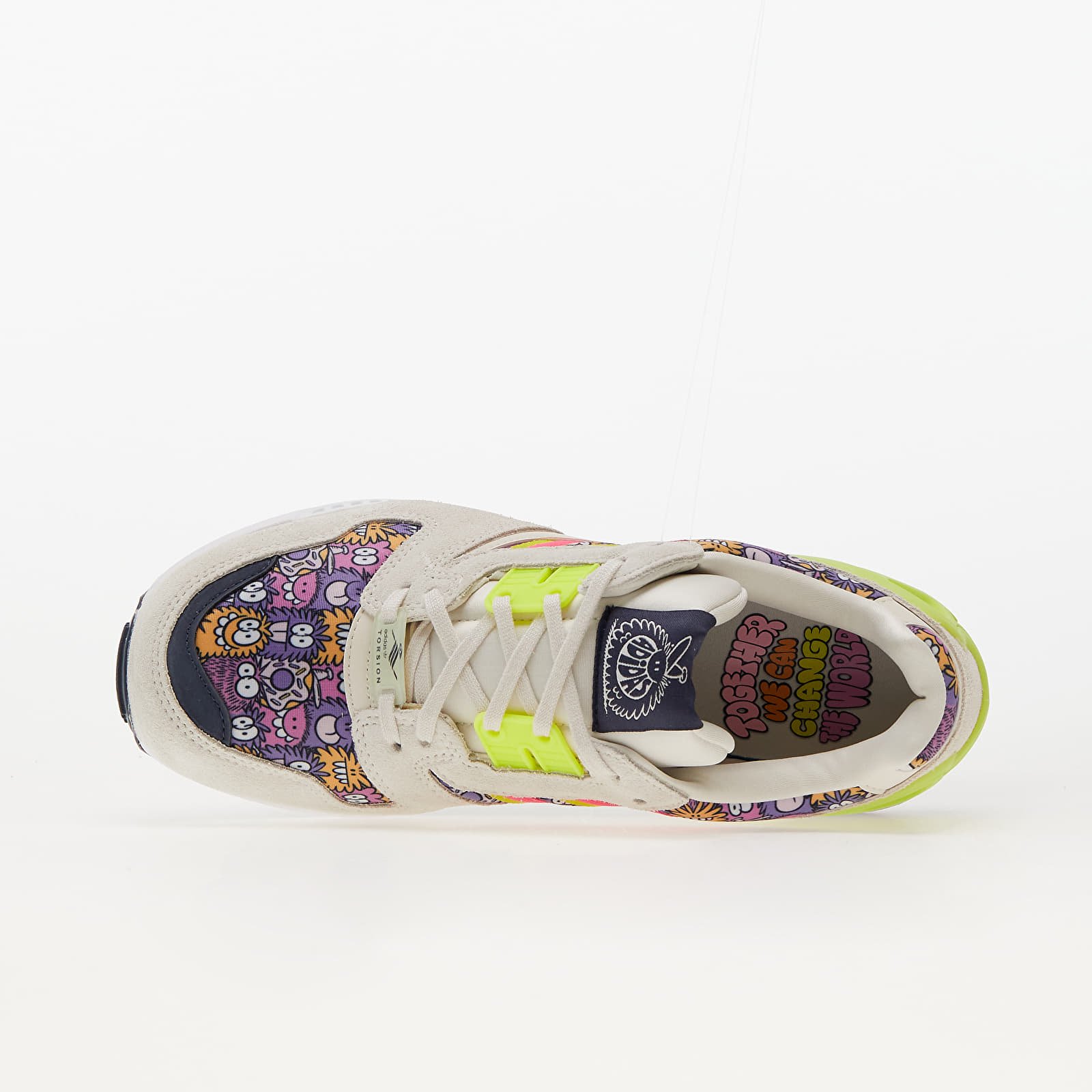 Vyriška avalynė adidas x Kevin Lyon ZX 8000 Core White/ Solar Pink/ Yellow