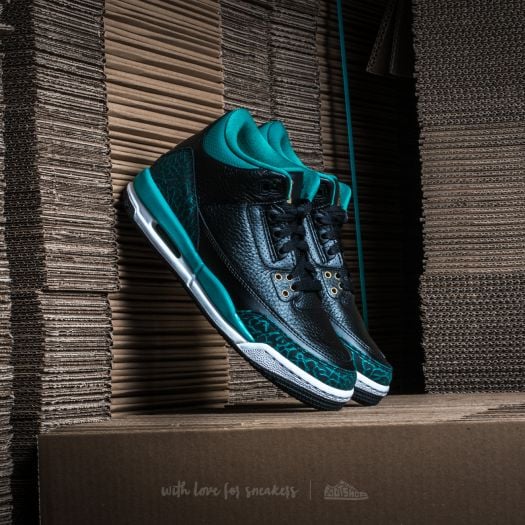 Teal jordan 3 sale