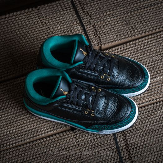 teal and gold jordans