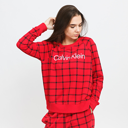Red calvin klein sweatshirt deals