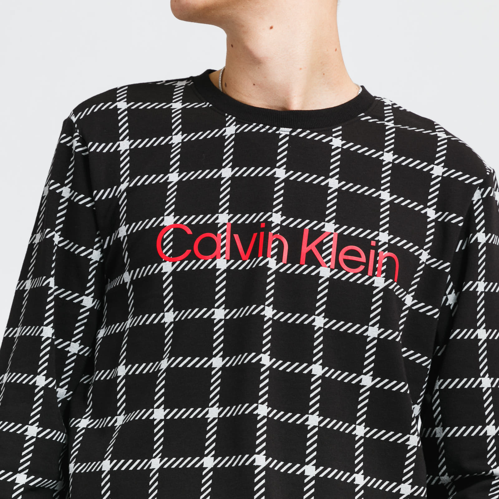 Hanorace Calvin Klein Logo Graphic Lounge LS Sweatshirt Black/ Gray