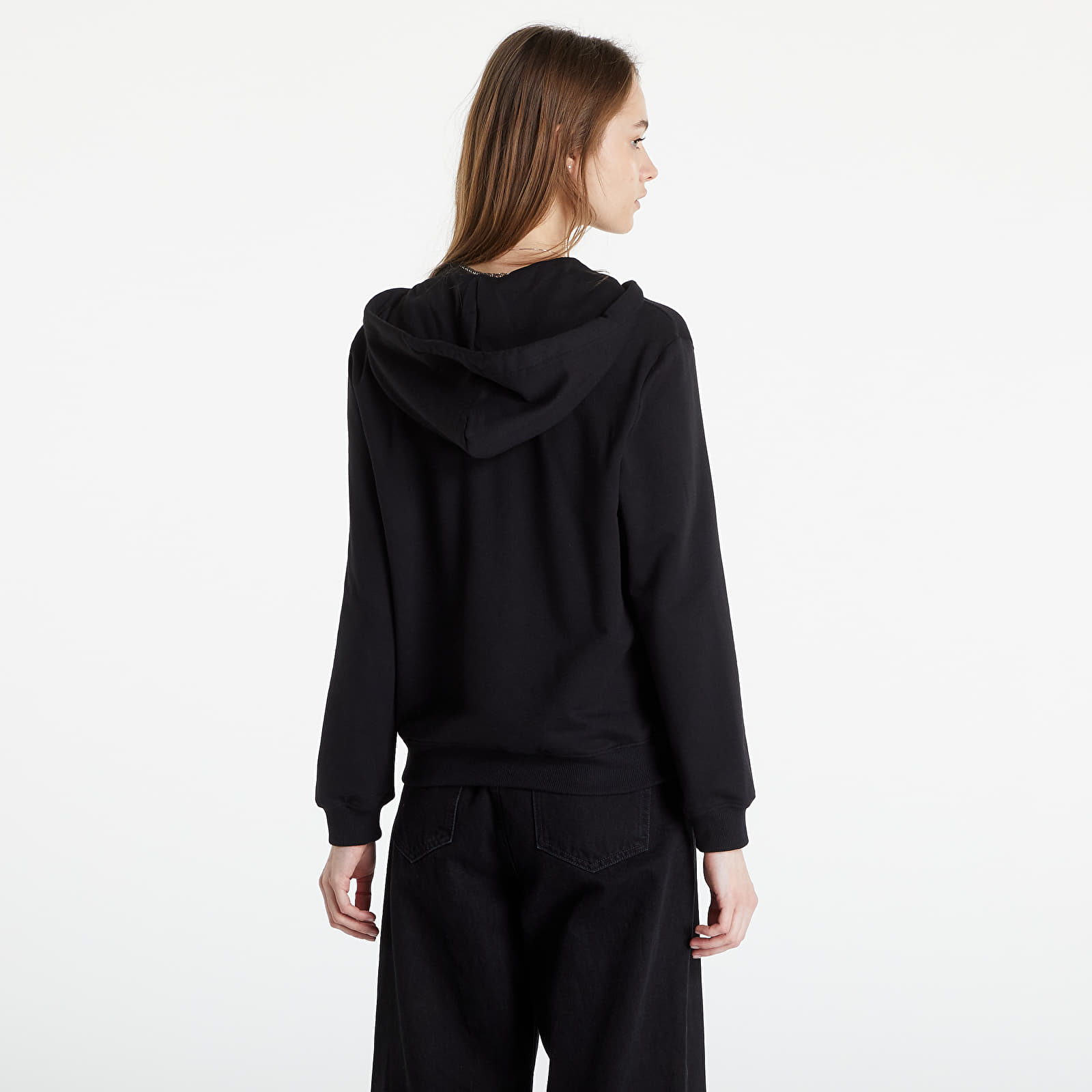 Mikiny Calvin Klein Long Sleeve Full-Zip Hoodie Black