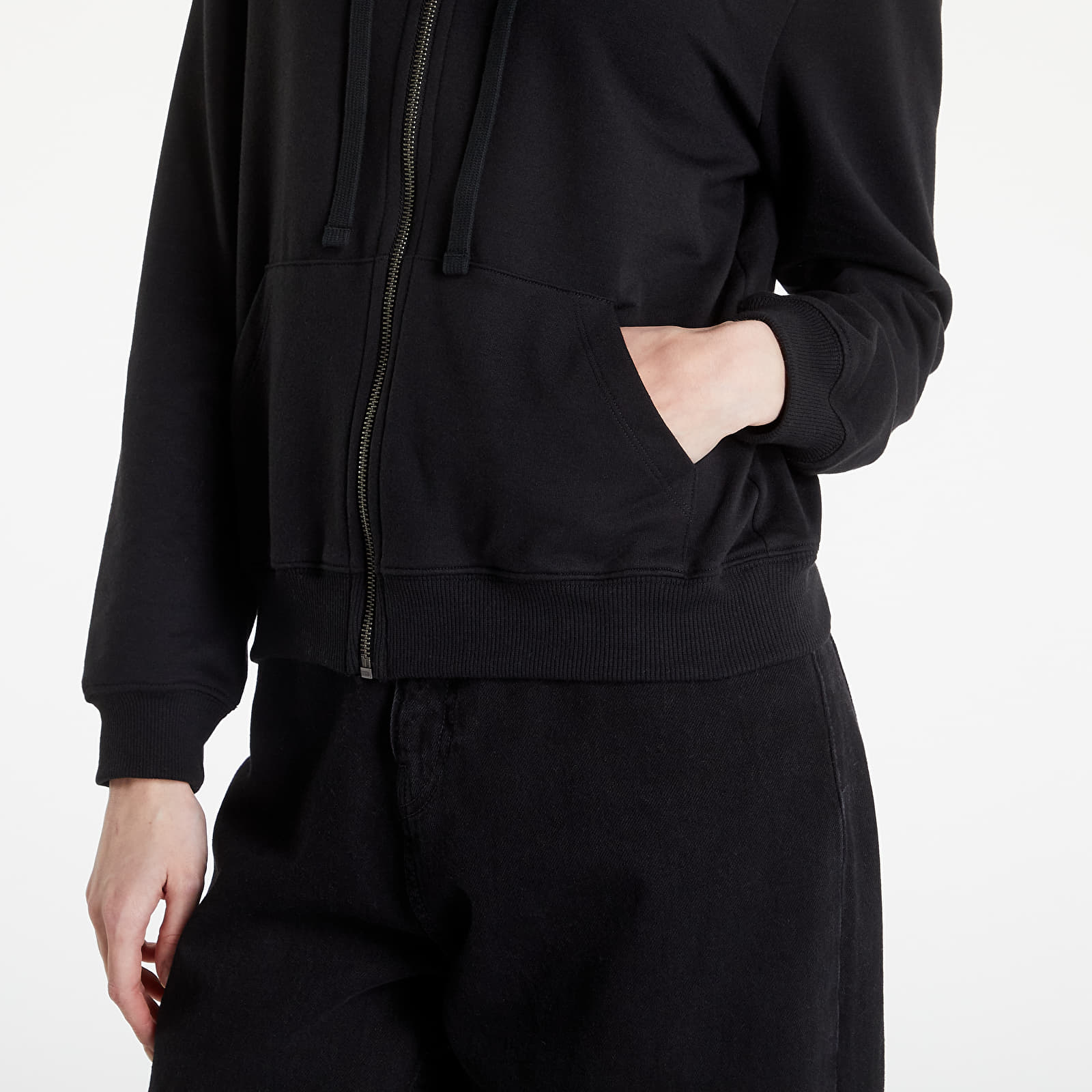 Mikiny Calvin Klein Long Sleeve Full-Zip Hoodie Black