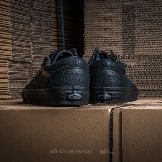 Women s shoes Vans Old Skool Zip Patent Crackle Black Black Footshop