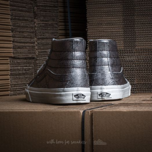 Silver vans high tops deals