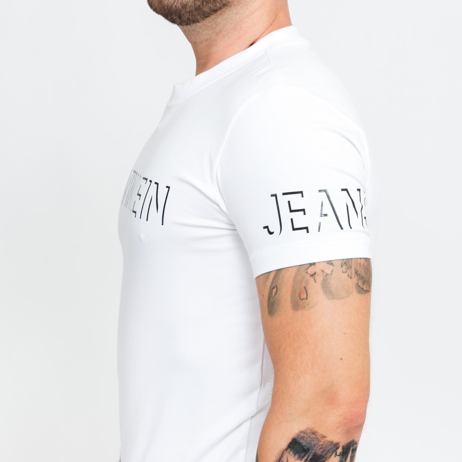Tričká CALVIN KLEIN JEANS Shadow Logo Tee White