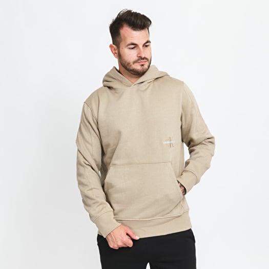 Hoodies and sweatshirts CALVIN KLEIN JEANS Off Placed Iconic Hoodie Beige Footshop