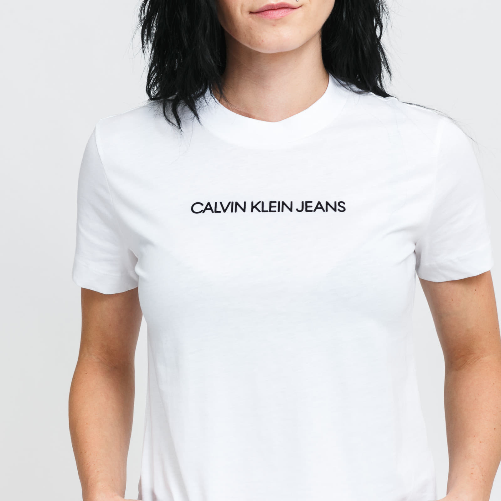 T shirts CALVIN KLEIN JEANS Shrunken Institution Tee White Footshop