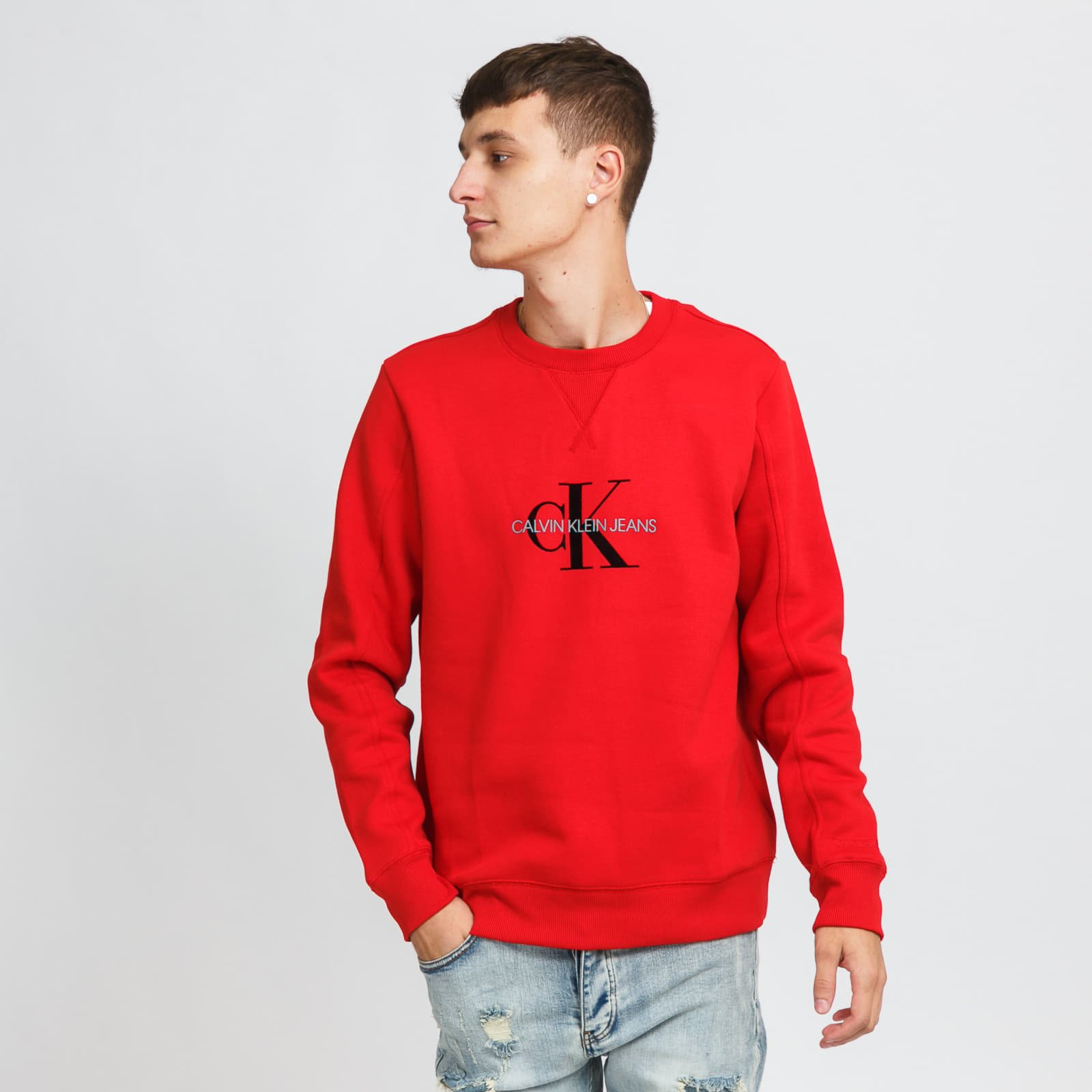 Calvin klein jeans red hot sale sweater