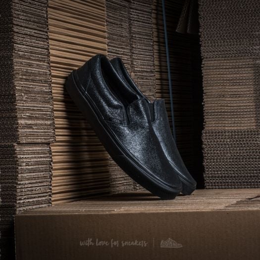 Women s shoes Vans Classic Slip On Patent Crackle Black Black