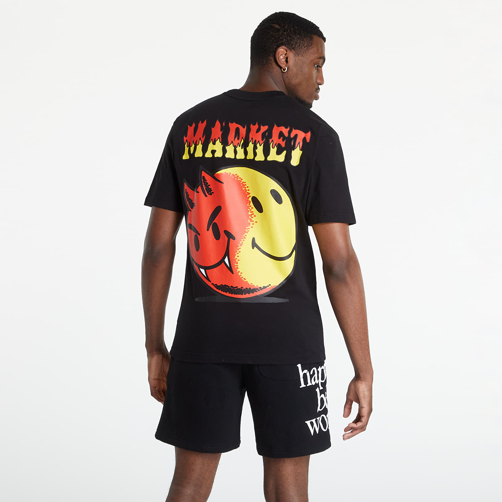 T-shirts MARKET Smiley Good and Evil T-shirt Black
