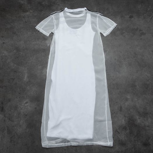 Adidas originals womens 3 stripe trefoil layer dress white hot sale