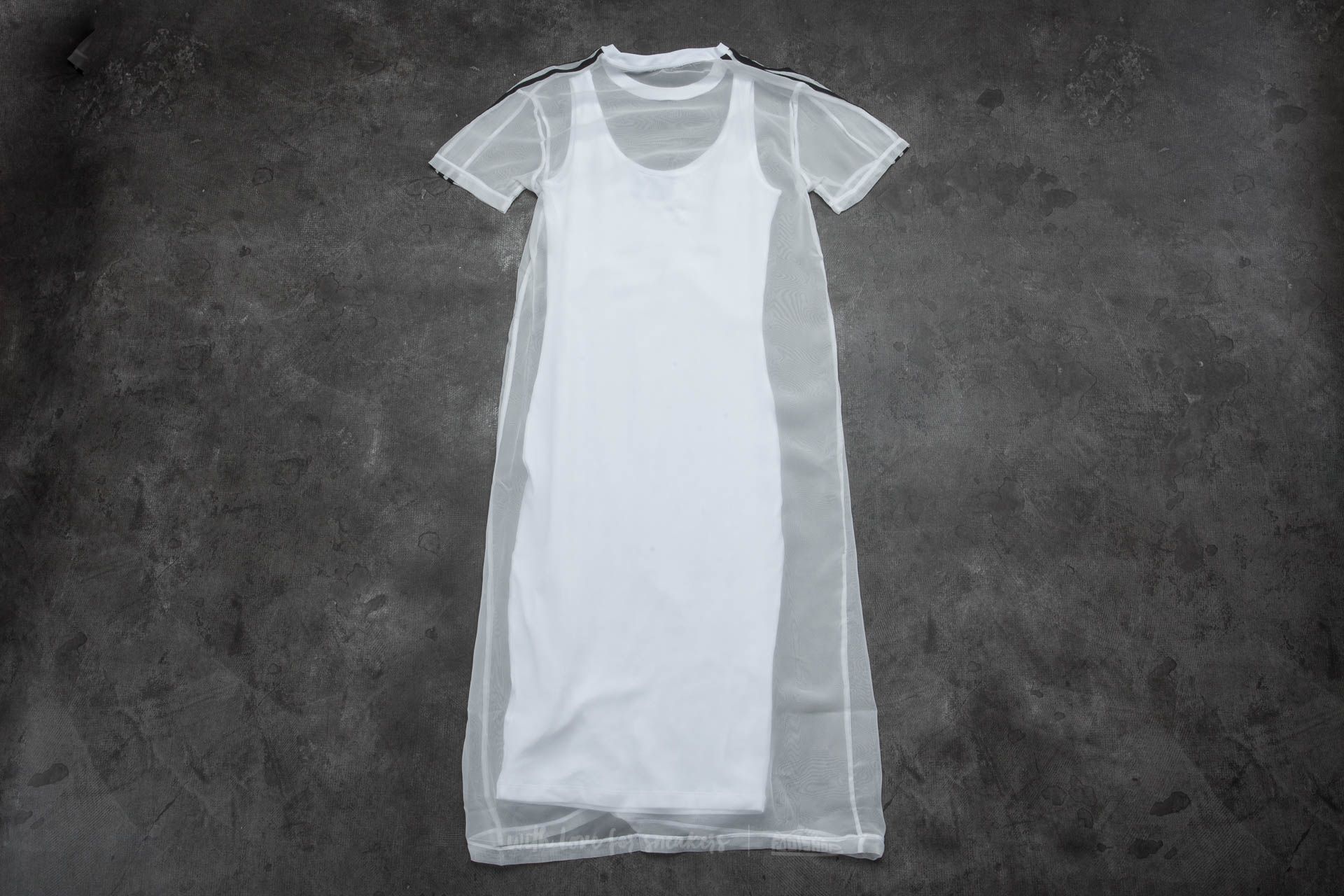 Šaty adidas 3 Stripes Layer Dress White