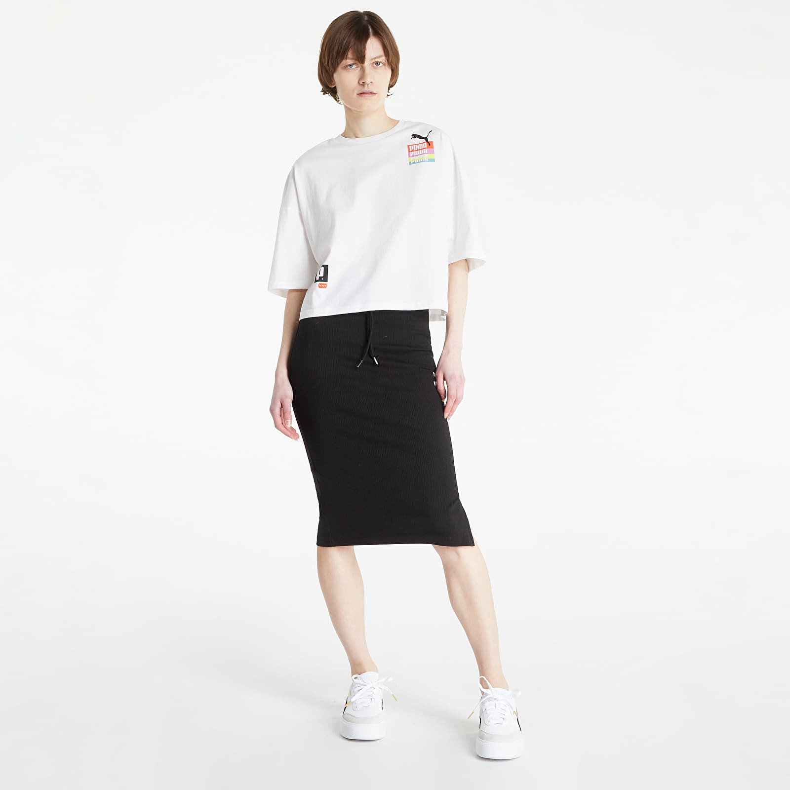 Marškinėliai Puma Brand Love Oversized Tee White