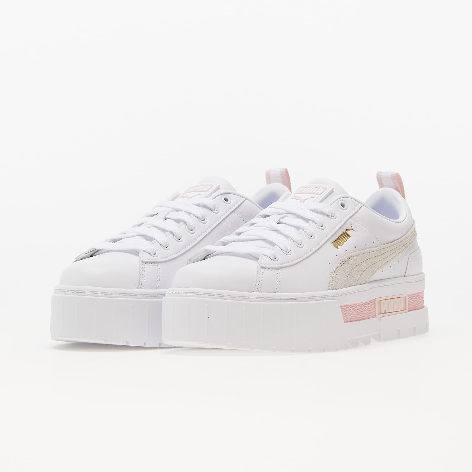 Încălțăminte și sneakerși pentru femei Puma Mayze Lth Wn Puma White/ Marshmallow