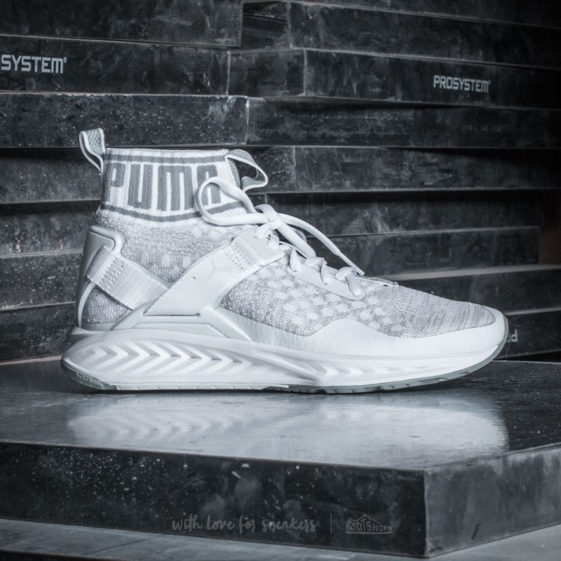 Puma Ignite evoKNIT White/ Quarry/ Vaporous Gray | Footshop