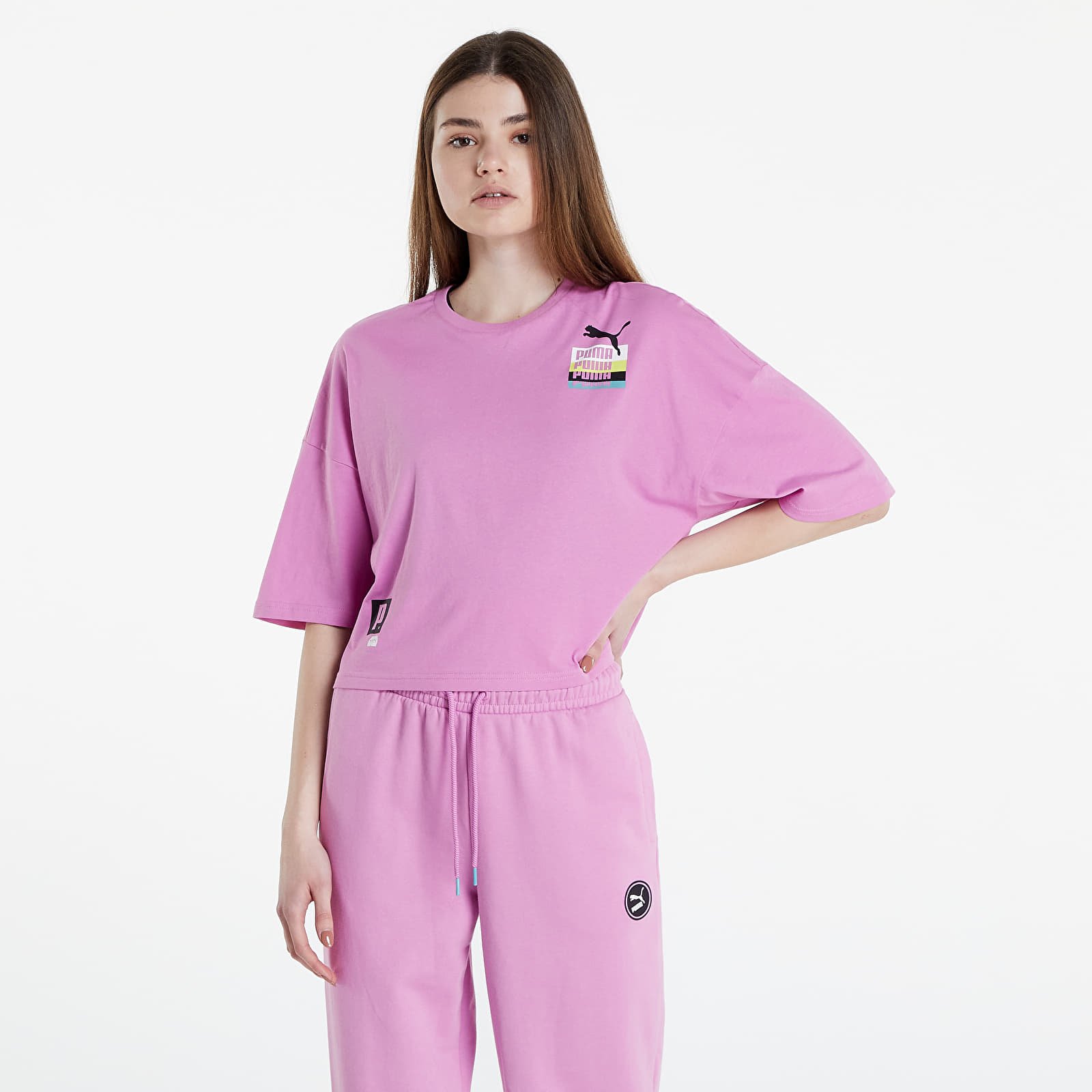 Tricouri Puma Brand Love Oversized Tee Pink