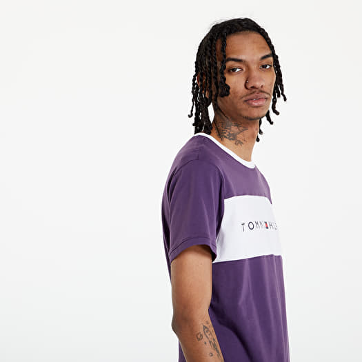 T shirts Tommy Hilfiger SS Tee Logo Flag Purple Footshop