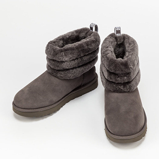 Women's shoes UGG W Fluff Mini Quilted Charcoal | Footshop