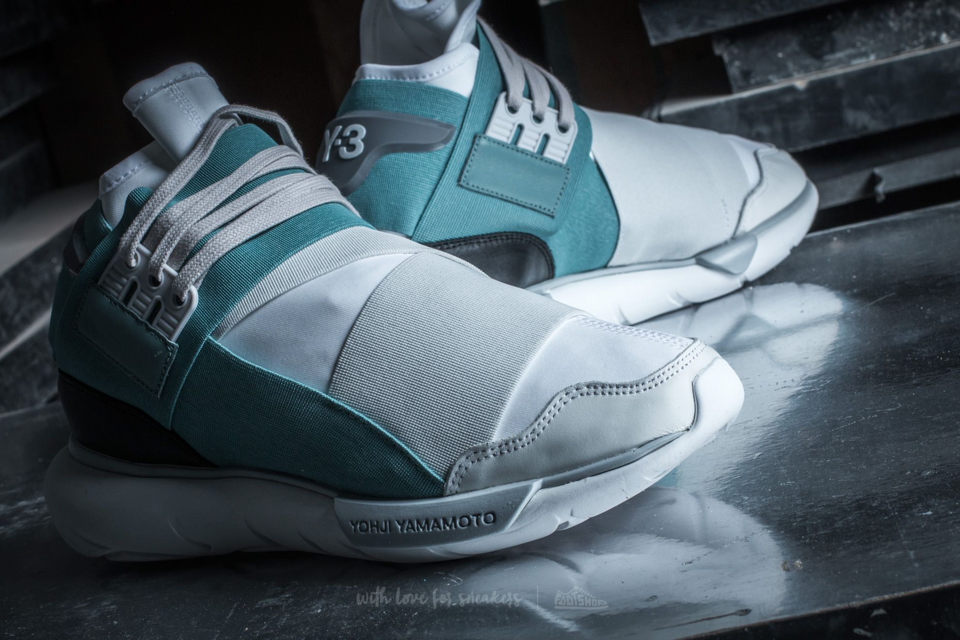 Men's shoes Y-3 Qasa High Crystal White/ Vapour Steel/ Core Black