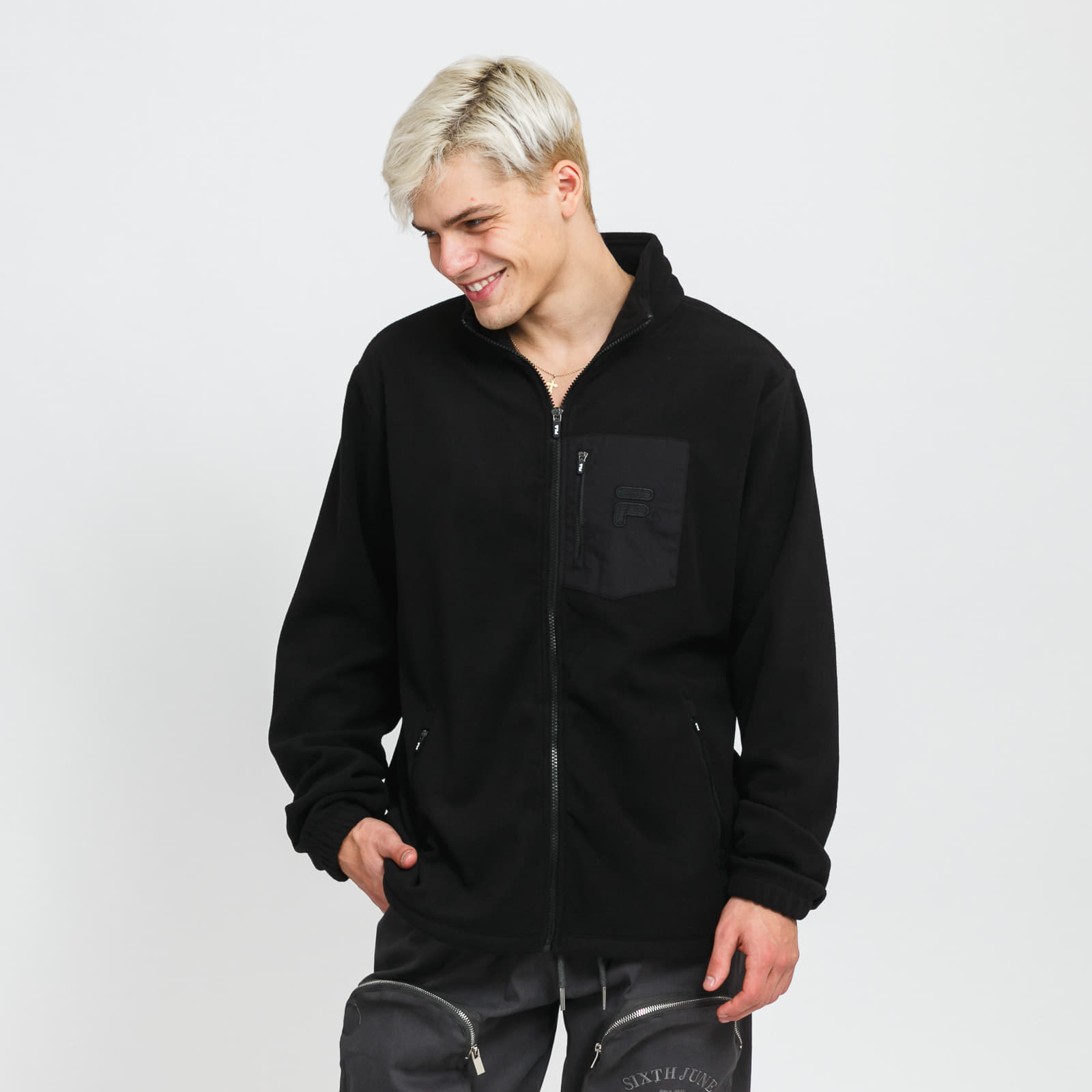 Mikiny Fila Men Paxton Fleece Jacket Black