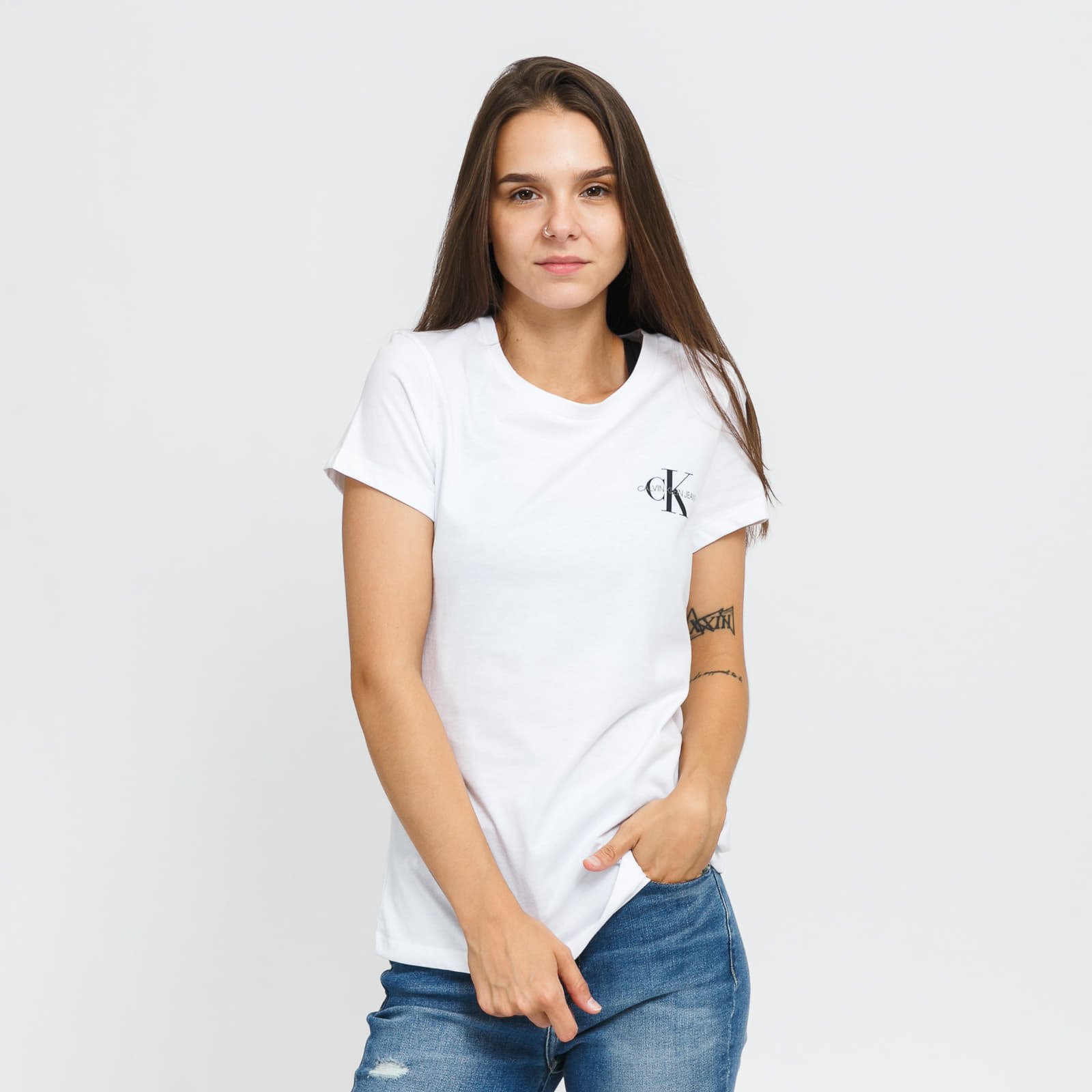 Μπλούζες CALVIN KLEIN JEANS Monogram Slim Tee 2Pack Black/ White