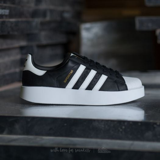 Women's superstar bold platform shoes  white/black 2025
