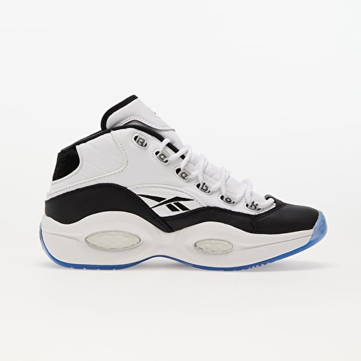 Reebok question mid white black top