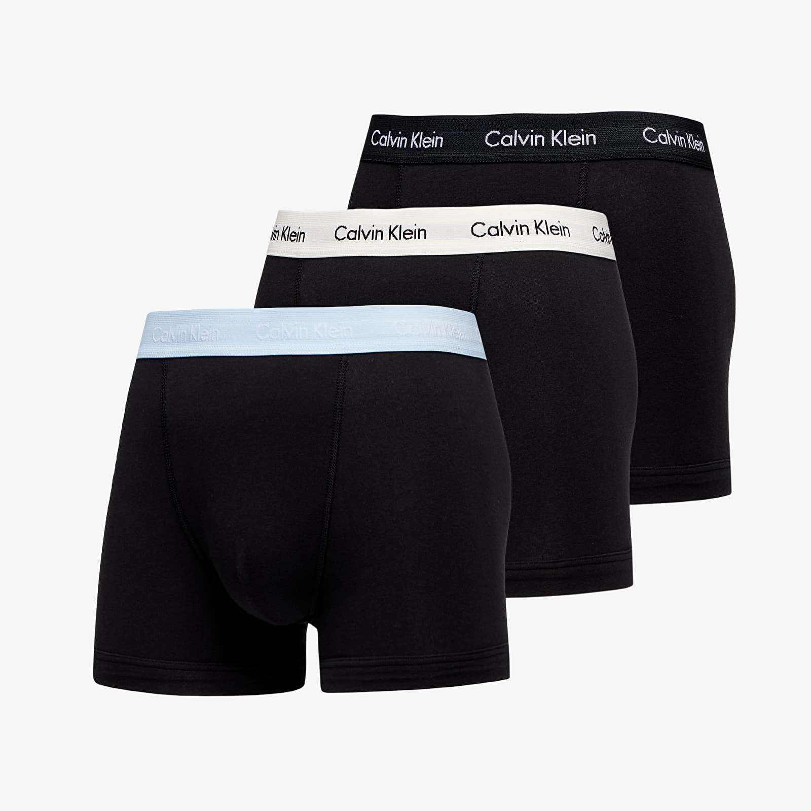 Boxerky Calvin Klein Cotton Stretch Trunk 3Pk B-Rain Dance / Black / Ivory