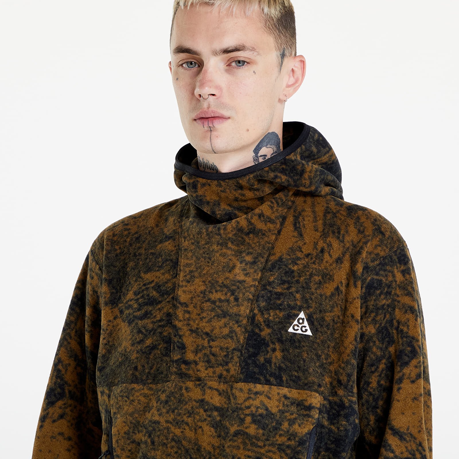 Puloverji Nike ACG Therma-FIT Wolf Tree Men's Graphic Pullover Hoodie Hazel Rush/ Black/ Summit White