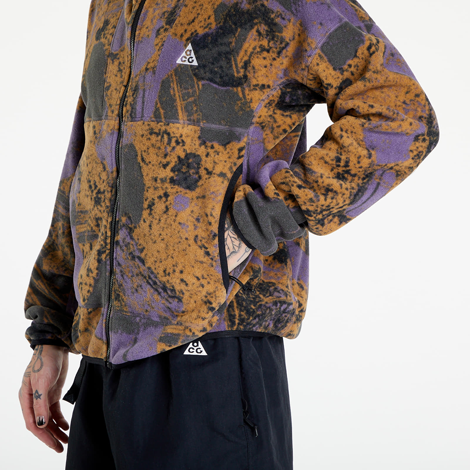 Hanorace Nike Therma-FIT ACG ´Wolf Tree´ Full-Zip All-Over Print Canyon Purple/ Black/ White