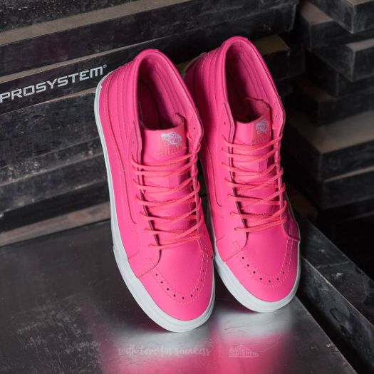 Neon pink vans sk8 hi discount