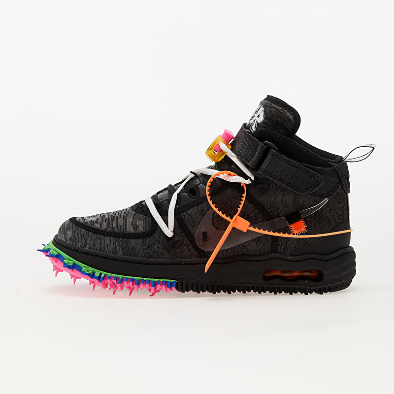 ★Off-White × Nike Air Force 1 Mid Black★ Мужская обувь Nike x Off White Air Force 1 Mid SP Black/ Clear