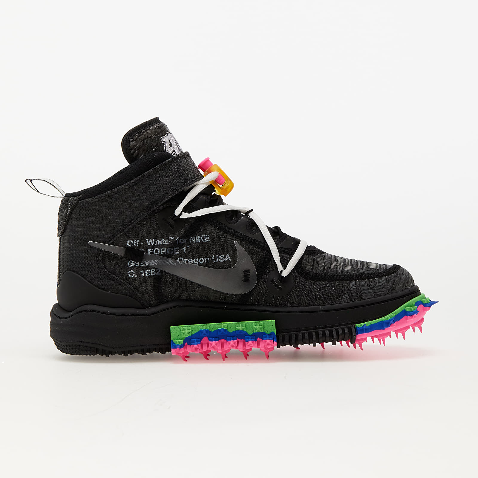 Chaussures et baskets homme Nike x Off White Air Force 1 Mid SP Black Clear Black Footshop