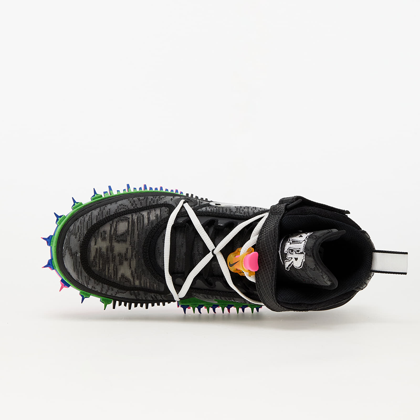 Scarpe uomo Nike x Off White Air Force 1 Mid SP Black/ Clear-Black