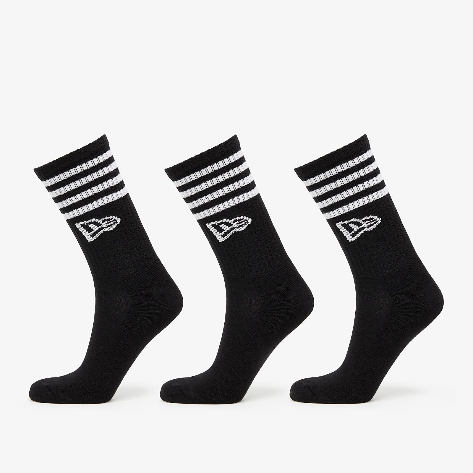 New Era Stripe Crew 3-Pack Black 43-46