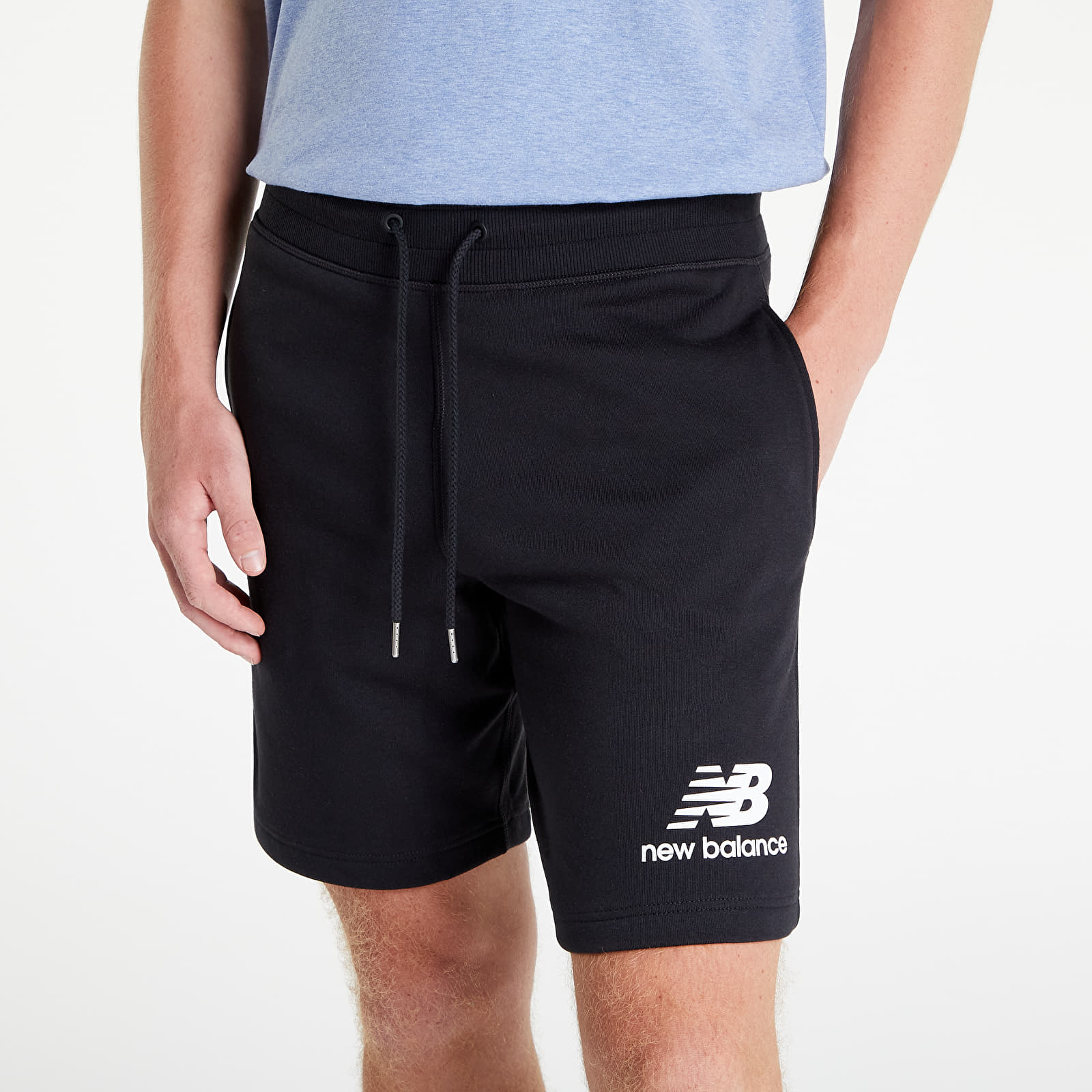 Šortai New Balance Essentials Stacked Logo Short Black