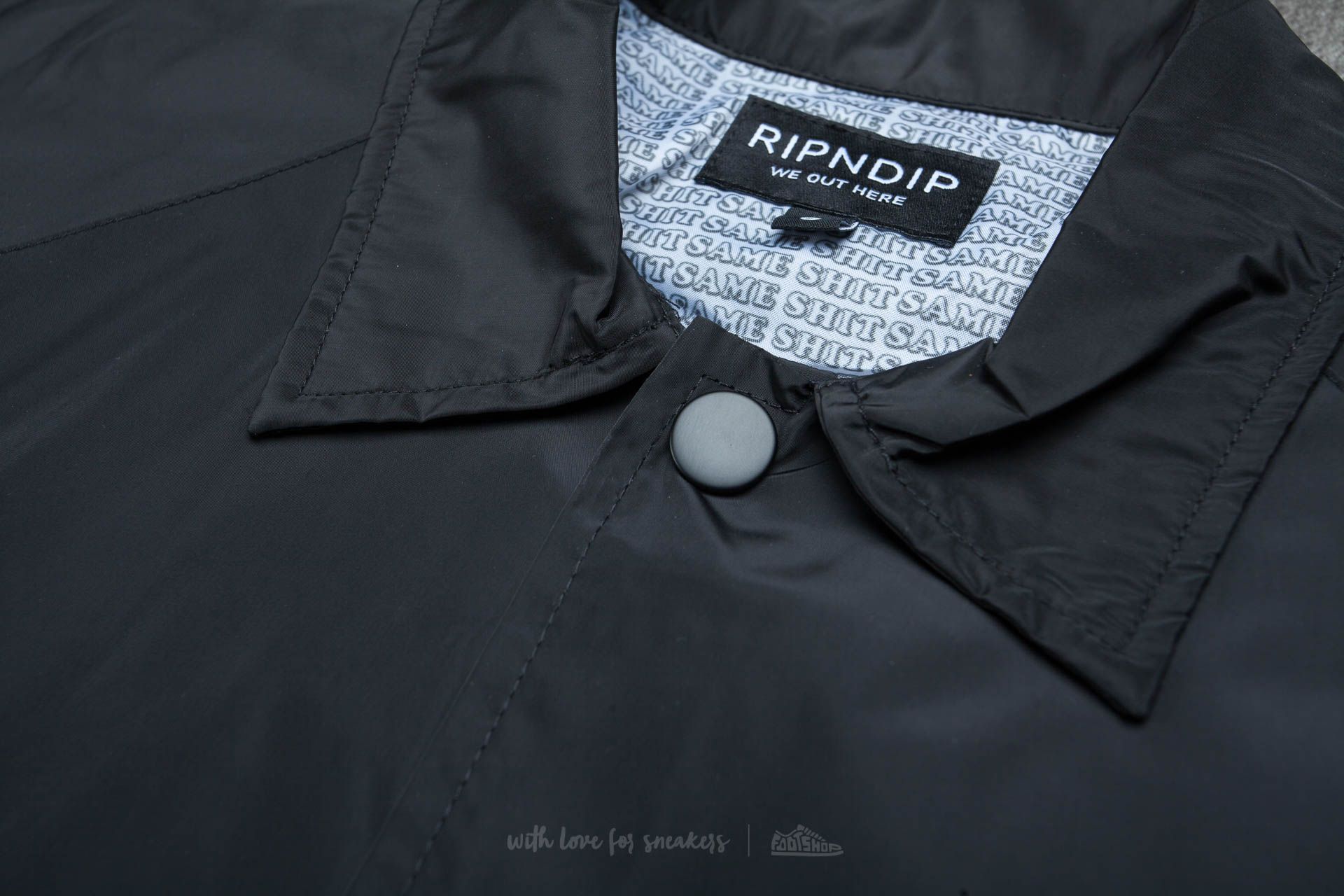 Trenerių striukės RIPNDIP Same Shit Coach Jacket Black