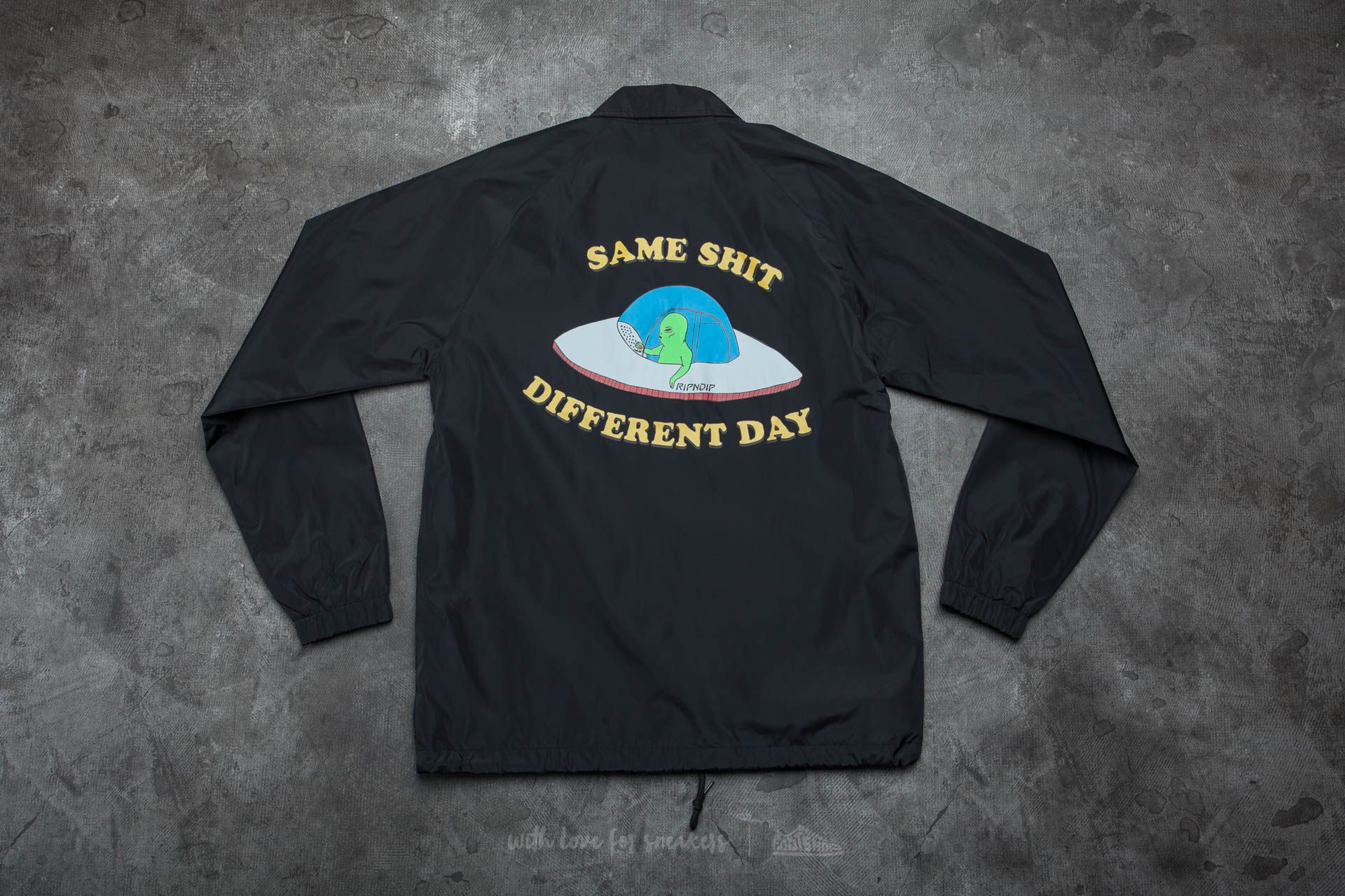 Trenerių striukės RIPNDIP Same Shit Coach Jacket Black