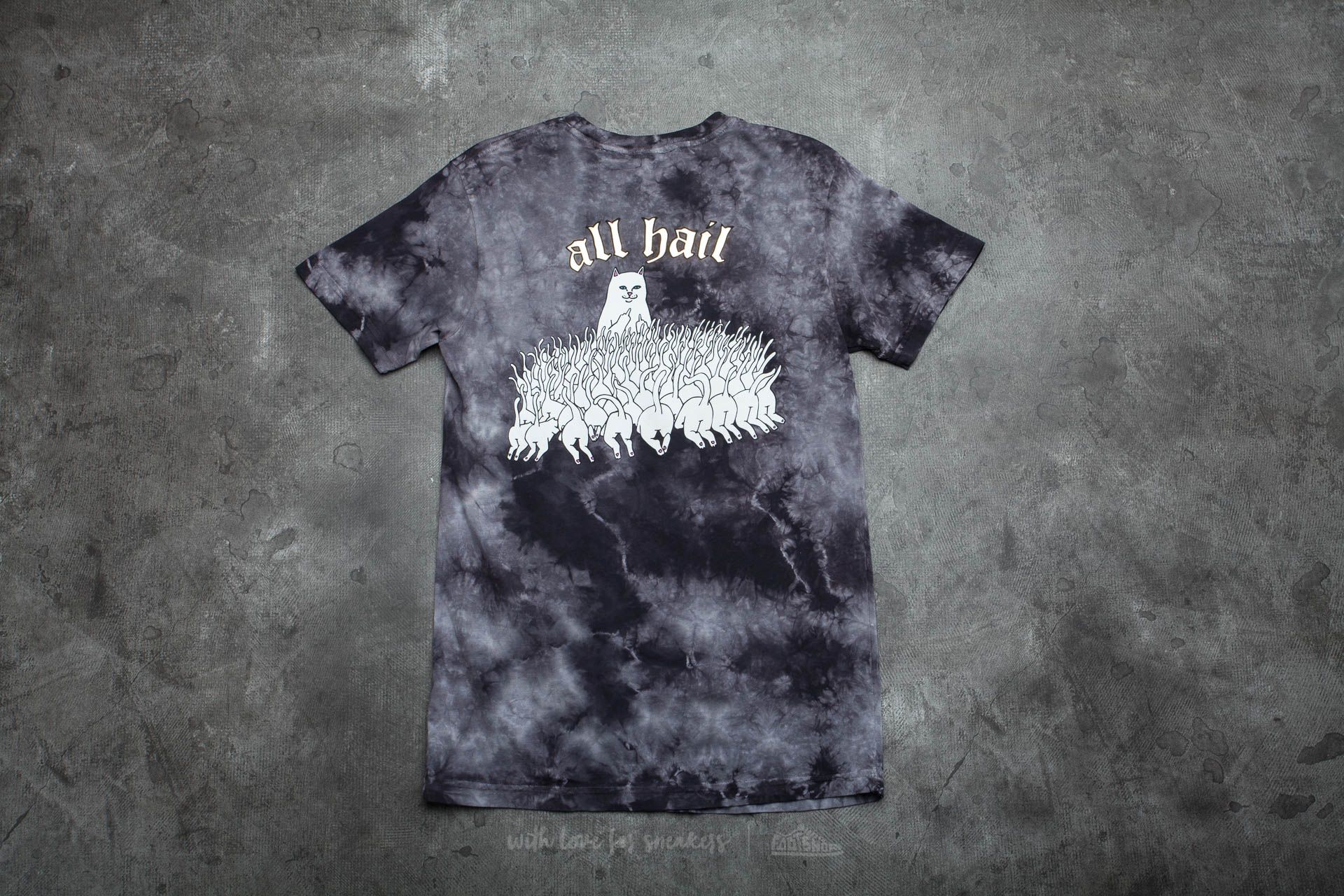 T-shirts en shirts RIPNDIP All Hail Tee Black Acid Wash
