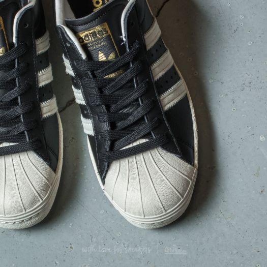 Men s shoes adidas Superstar 80s Core Black Ftw White Gold Metallic Footshop