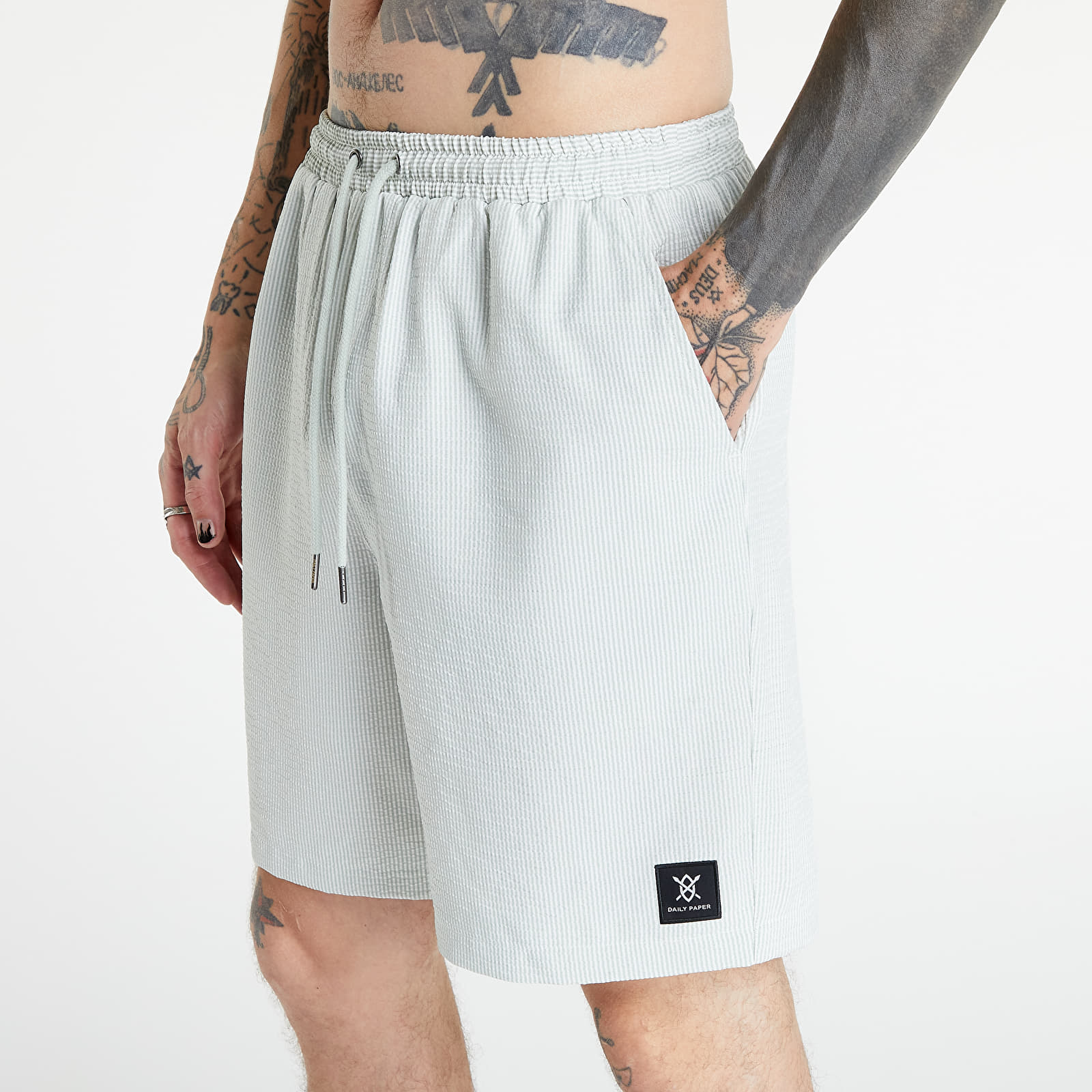 Shorts Daily Paper Reseer Short White/ Green Stripe