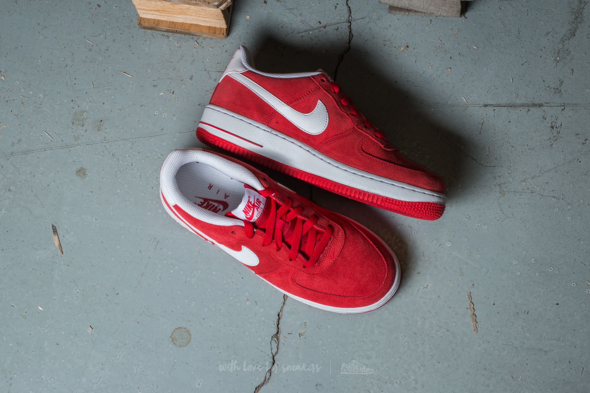 Women's shoes Nike Air Force 1 (GS) University Red/ White