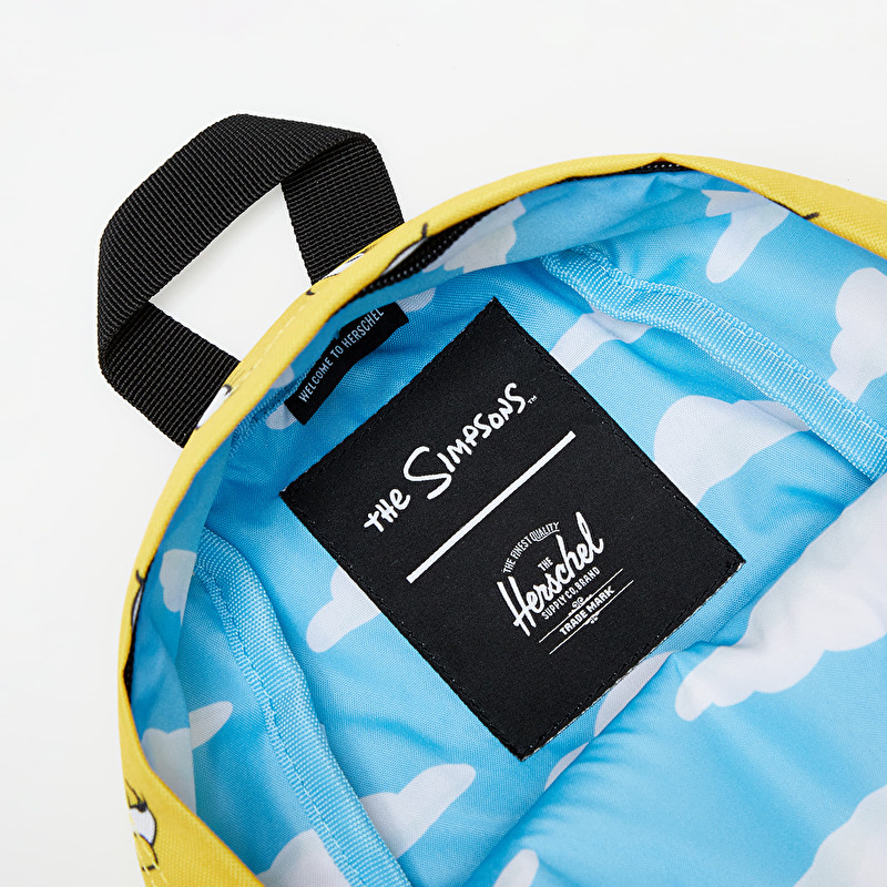 herschel backpack blue and yellow Retreat Unisex Backpack, Harbour Grid/Black/Amber Yellow, One size, Bag Fashion two open interior compartments Herschel Supply Co Heritage Kids