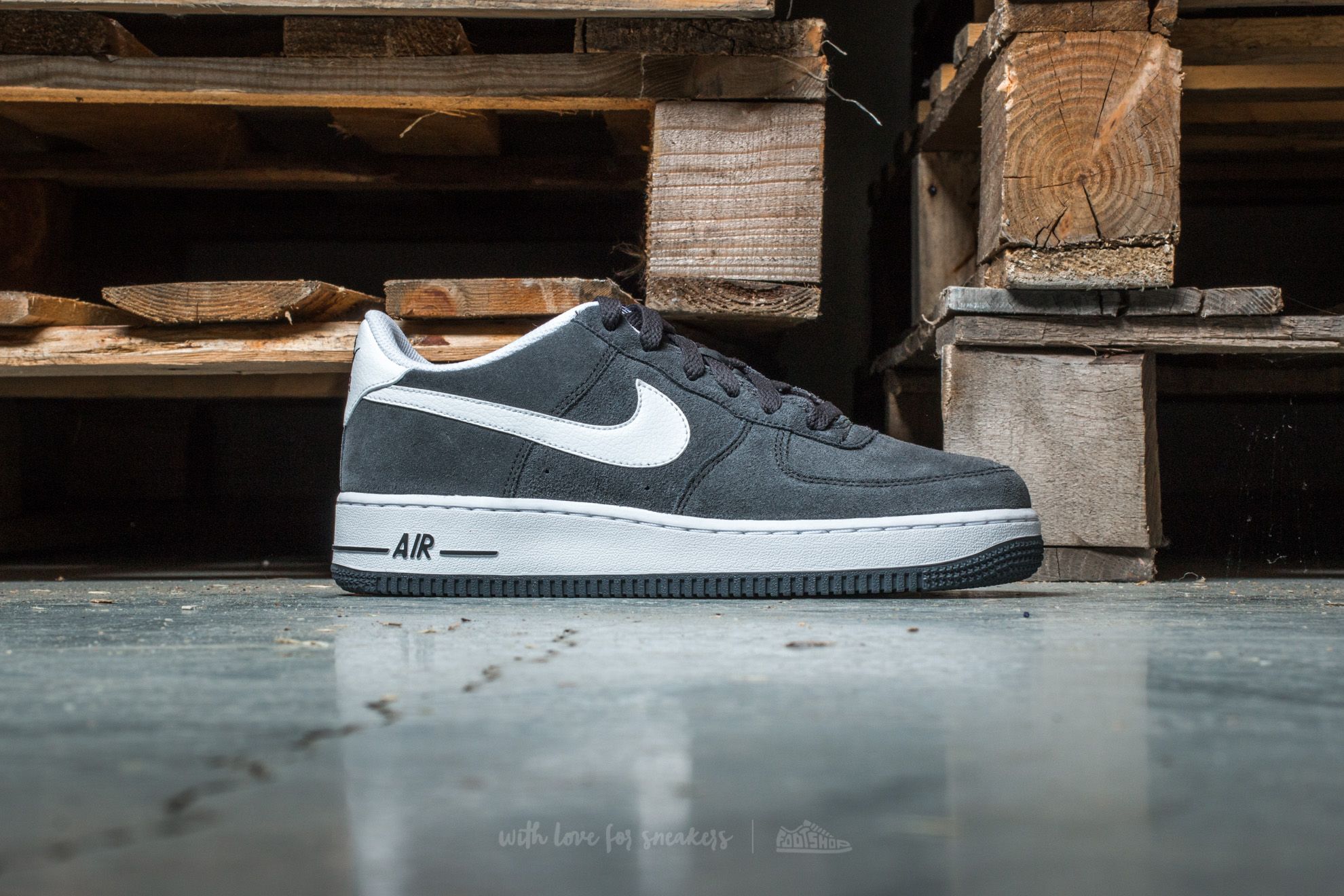 Damen Sneaker und Schuhe Nike Air Force 1 (GS) Anthracite/ White