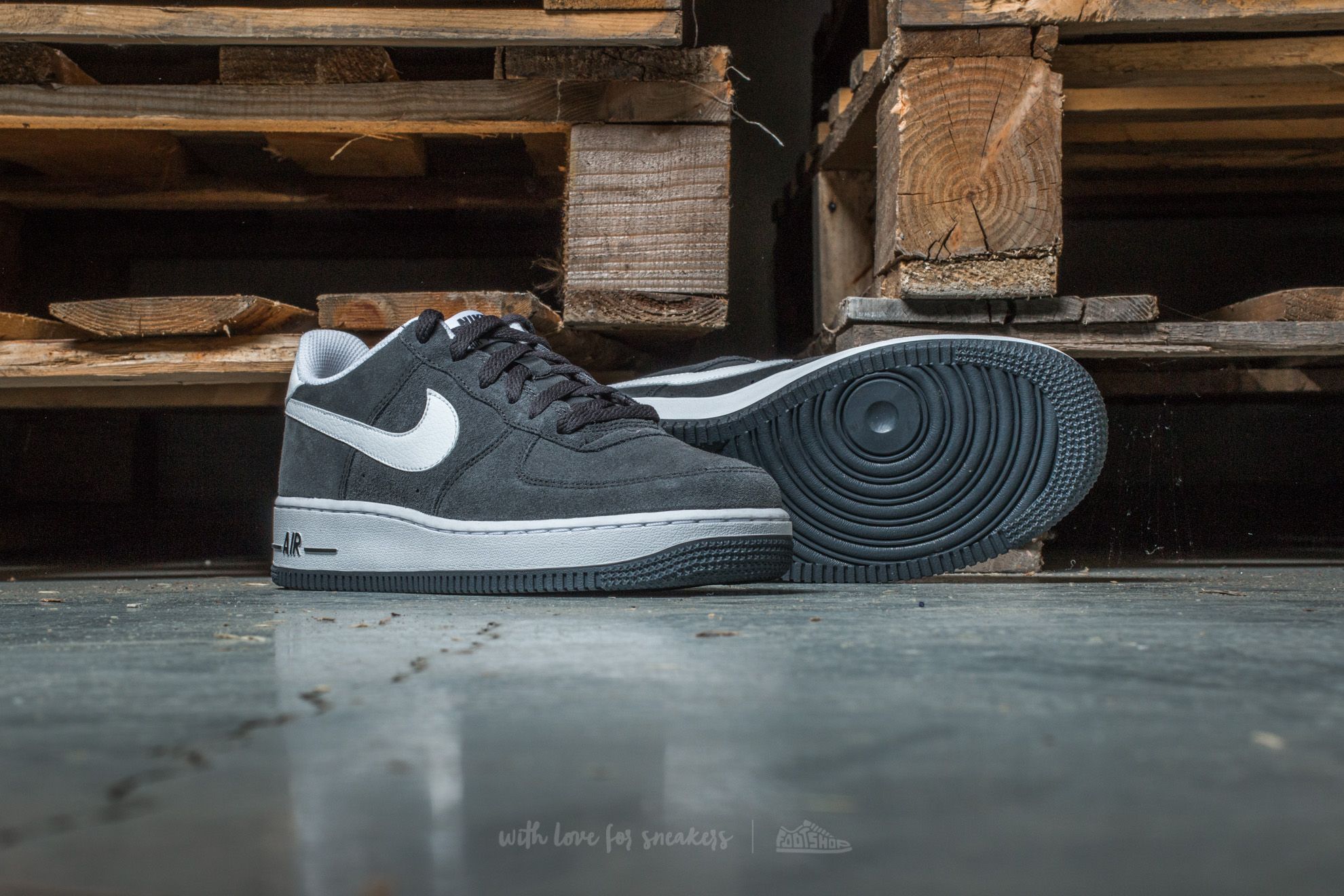 Damen Sneaker und Schuhe Nike Air Force 1 (GS) Anthracite/ White