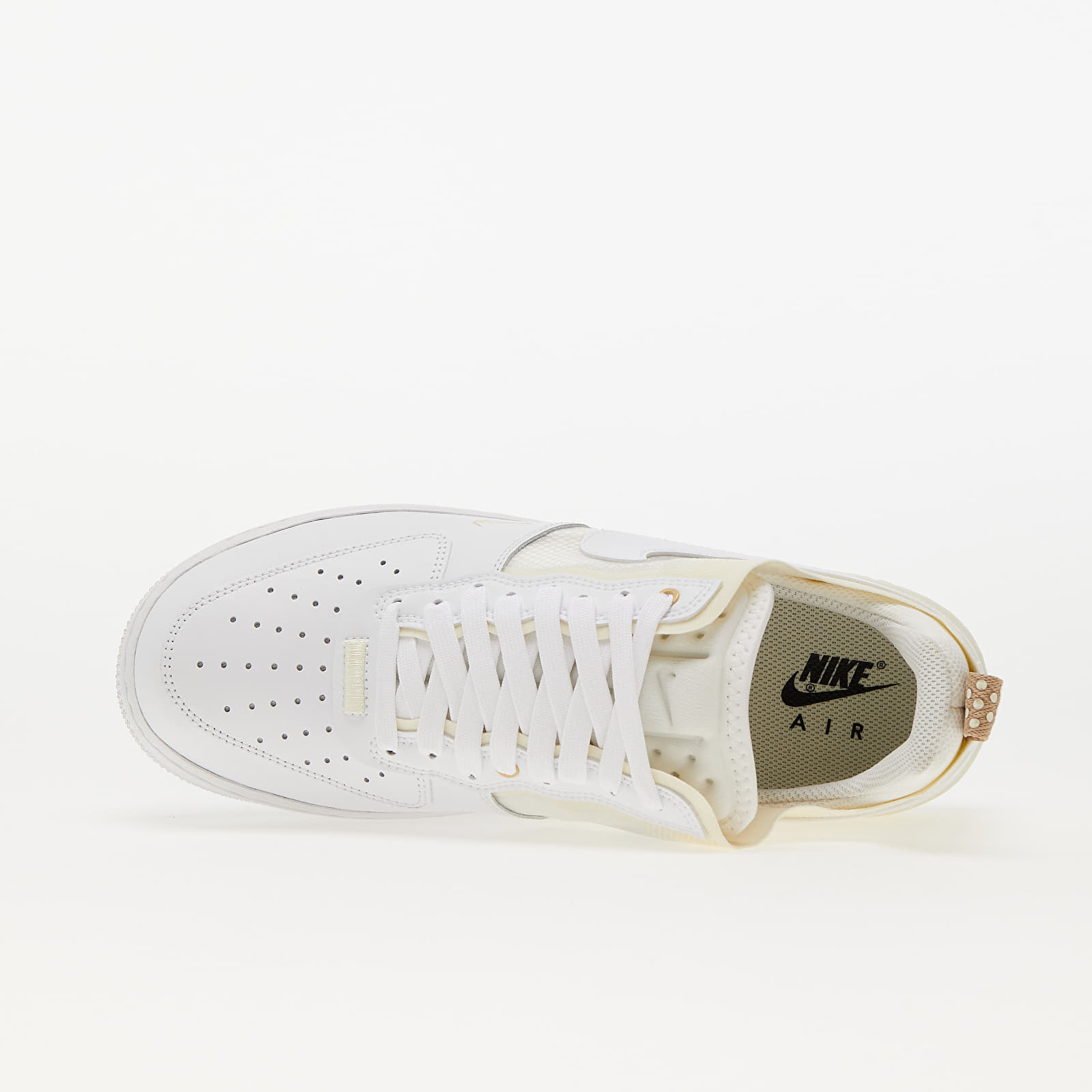 Scarpe uomo Nike Air Force 1 React White/ White-Coconut Milk-Lt Iron Ore